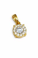 Charm Idee Preziose dal 1987 Dame in Gelbgold Zircone IP.CHK18G/137